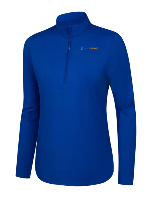 Womens Dark Royal C-FREE Double Knit 1/4-Zip w/PennEnergy Logo