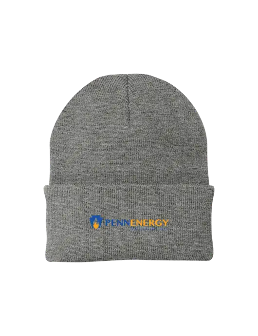 Medium Grey Heather Knit Cap w/PennEnergy Logo