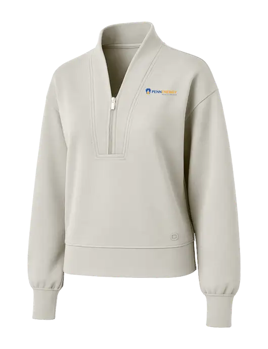 OGIO Womens Ivory Transcend 1/4-Zip w/PennEnergy Logo