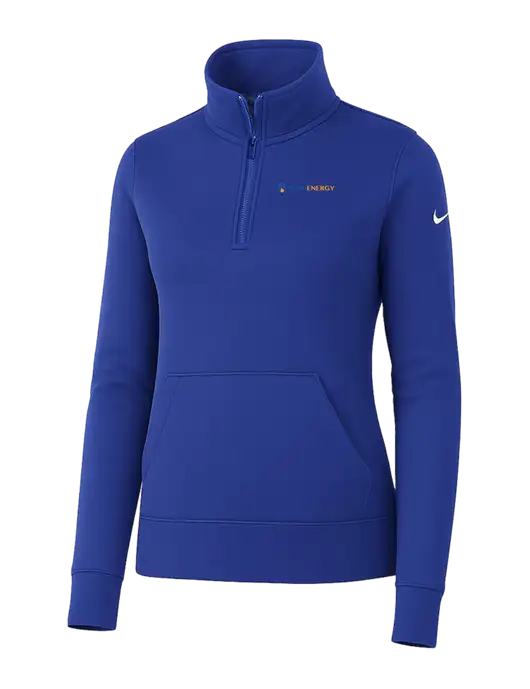 Nike Womens Royal Club Fleece Sleeve Swoosh 1/2-Zip w/PennEnergy Logo