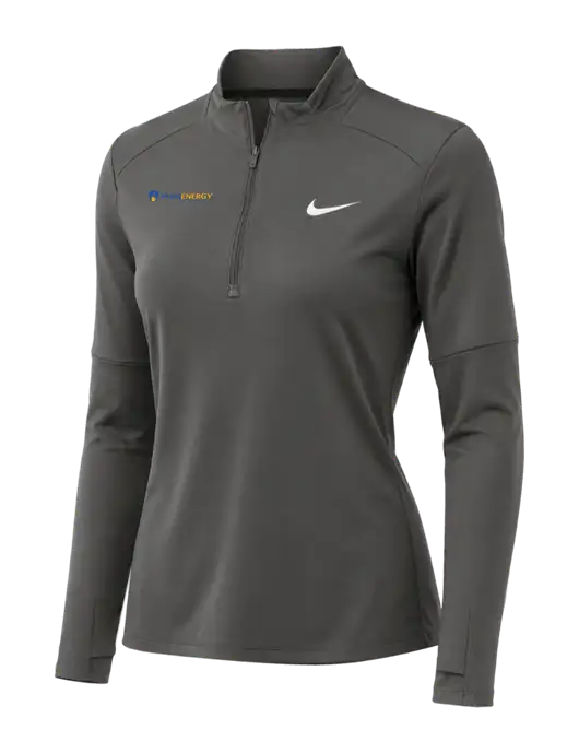 Nike Dark Grey Womens Dri-FIT Element 1/2-Zip Pullover w/PennEnergy Logo