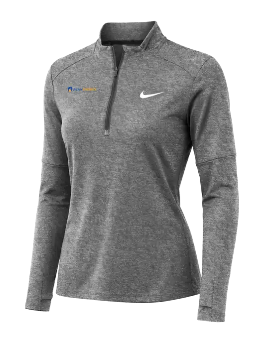 Nike Black Heather Womens Dri-FIT Element 1/2-Zip Pullover w/PennEnergy Logo