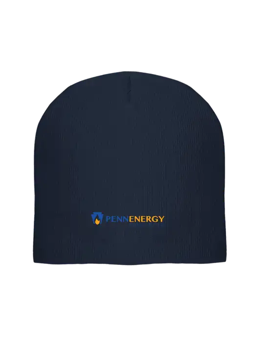 Solid Navy Element Knit Beanie w/PennEnergy Logo