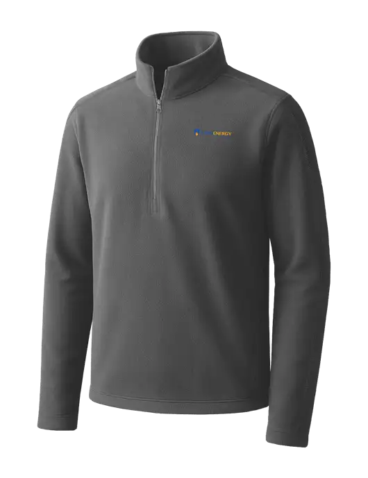 Medium Grey Microfleece 1/2 Zip Pullover w/PennEnergy Logo
