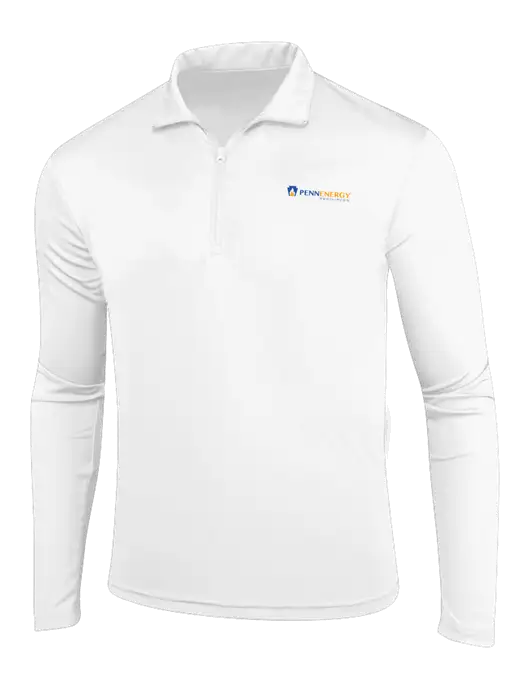 White PosiCharge Competitor 1/4 Zip Pullover w/PennEnergy Logo