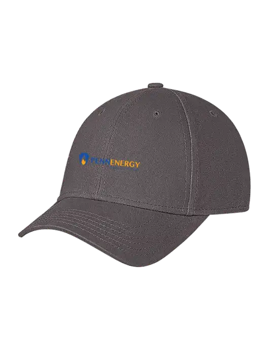 Medium Dark Grey Structured Soft Snap Closure Hook & Loop Cap w/PennEnergy Logo