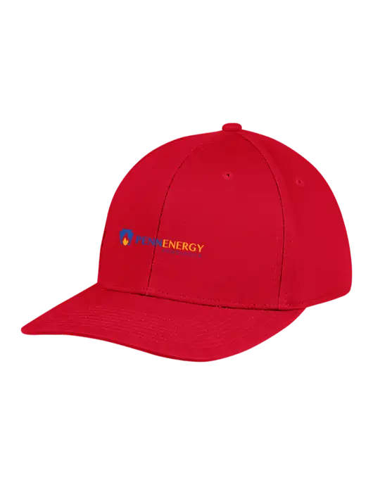 Premium Modern Structured Twill Red Snapback Cap w/PennEnergy Logo