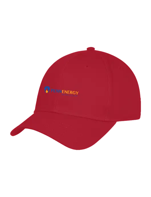 Red Structured Cap Hook & Loop w/PennEnergy Logo