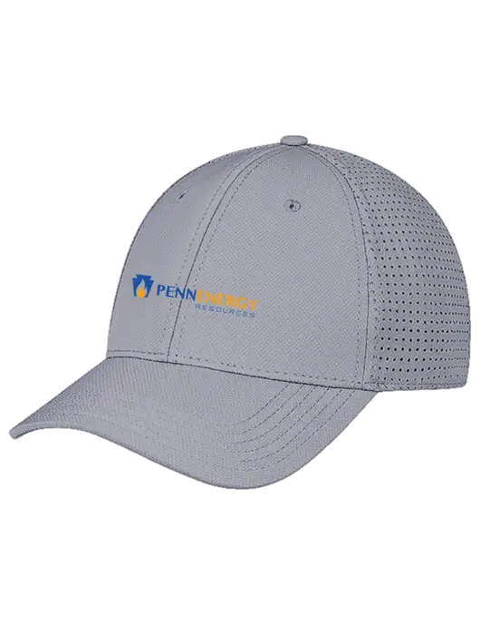Grey Performance Stretchable Cap Hook & Loop w/PennEnergy Logo