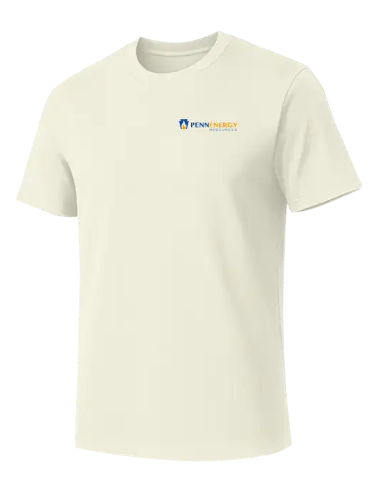 Allmade White Sand Organic Cotton Tee w/PennEnergy Logo