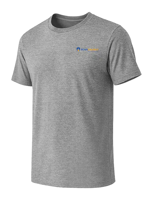 BELLA+CANVAS Heather Grey CVC Short Sleeve Tee w/PennEnergy Logo