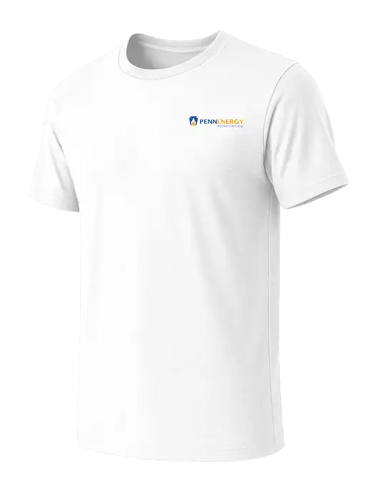 BELLA+CANVAS White Blend CVC Short Sleeve Tee w/PennEnergy Logo