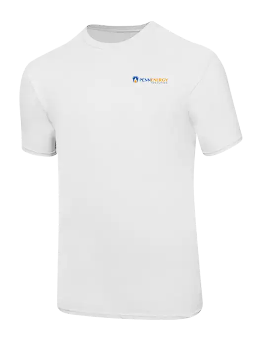 Ring Spun White 4.5 oz T-Shirt w/PennEnergy Logo