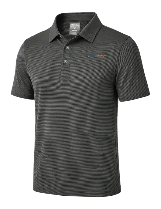 Callaway Black Fine Line Stripe Polo w/PennEnergy Logo