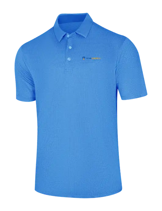 Callaway Carolina Blue Fashion Gingham Polo w/PennEnergy Logo