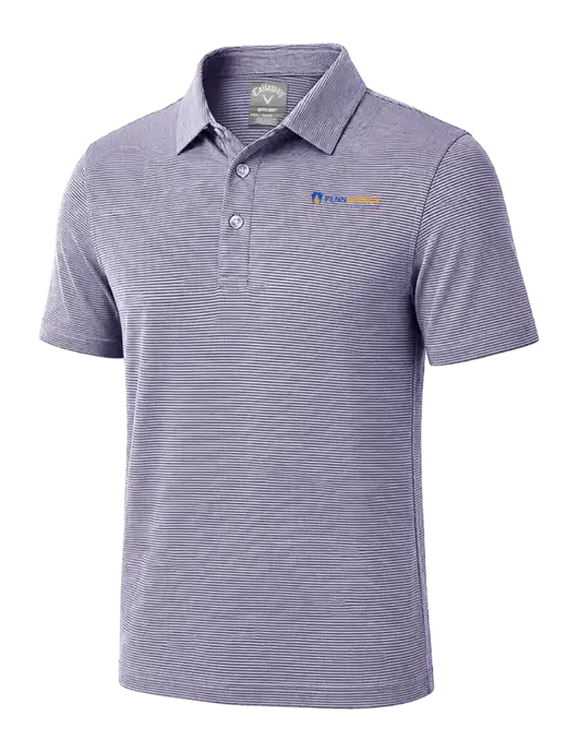 Callaway Navy Fine Line Stripe Polo w/PennEnergy Logo