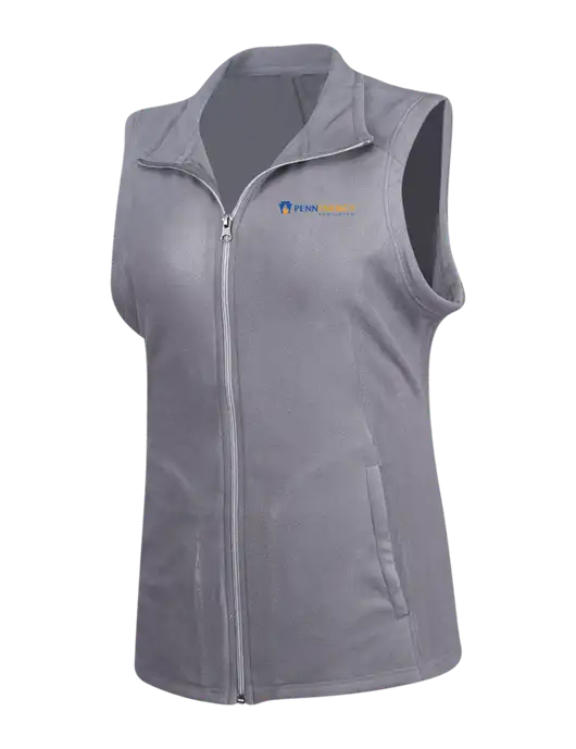 Medium Grey Womens Microfleece Vest w/PennEnergy Logo