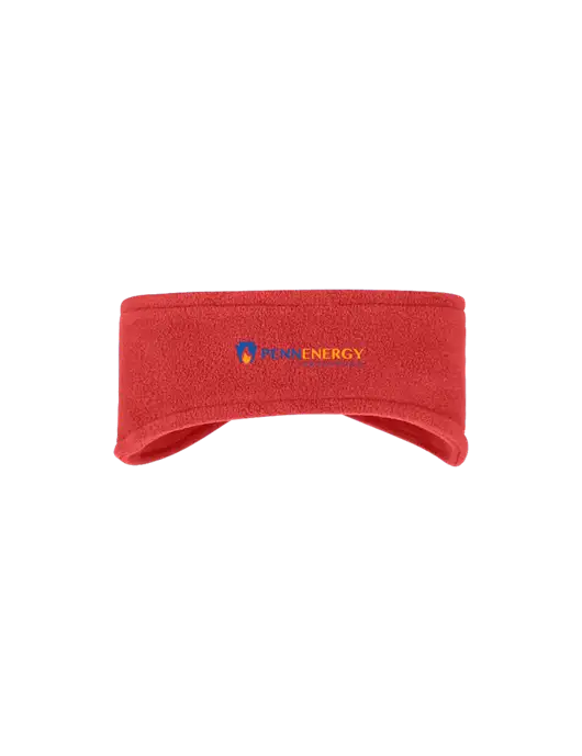 Red Stretch Fleece Headband w/PennEnergy Logo