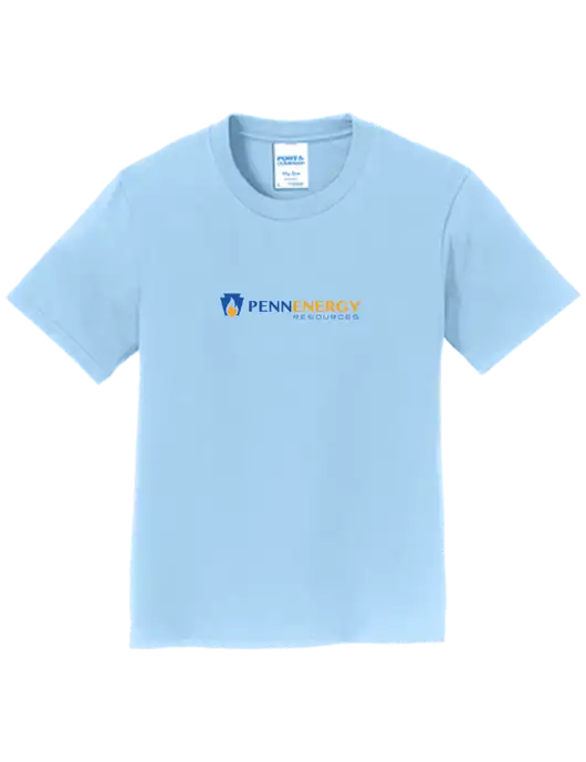 Youth Ring Spun Light Blue 4.5 oz T-Shirt w/PennEnergy Logo
