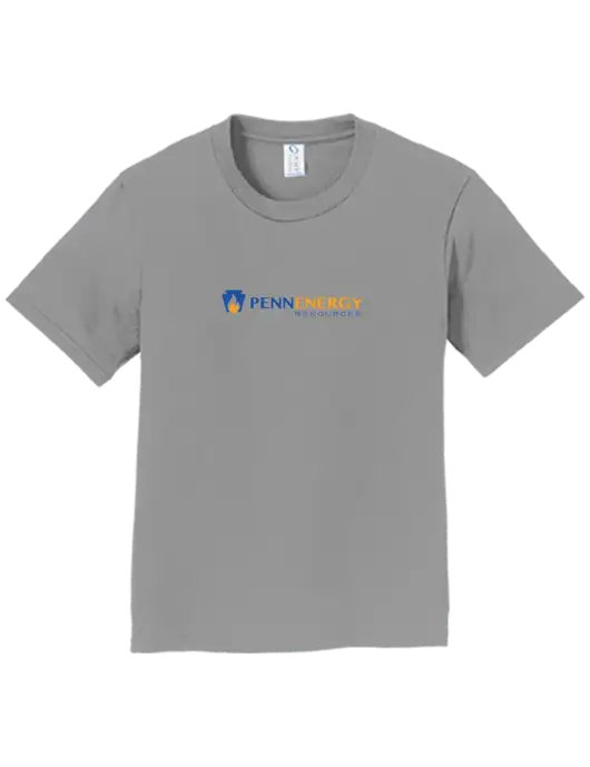 Youth Ring Spun Medium Grey 4.5 oz T-Shirt w/PennEnergy Logo